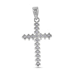 Lustro Stella - White Cubic Zirconia Pendant in rhodium Sterling Silver