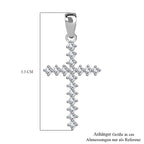 Lustro Stella - White Cubic Zirconia Pendant in rhodium Sterling Silver