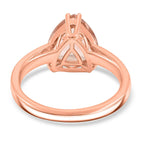 Luxoro  10K Rose Gold  AAA   Morganite ,  White Diamond  I2 Ring 3.00 ct,  Gold Wt. 3.6 Gms  3.000  Ct.