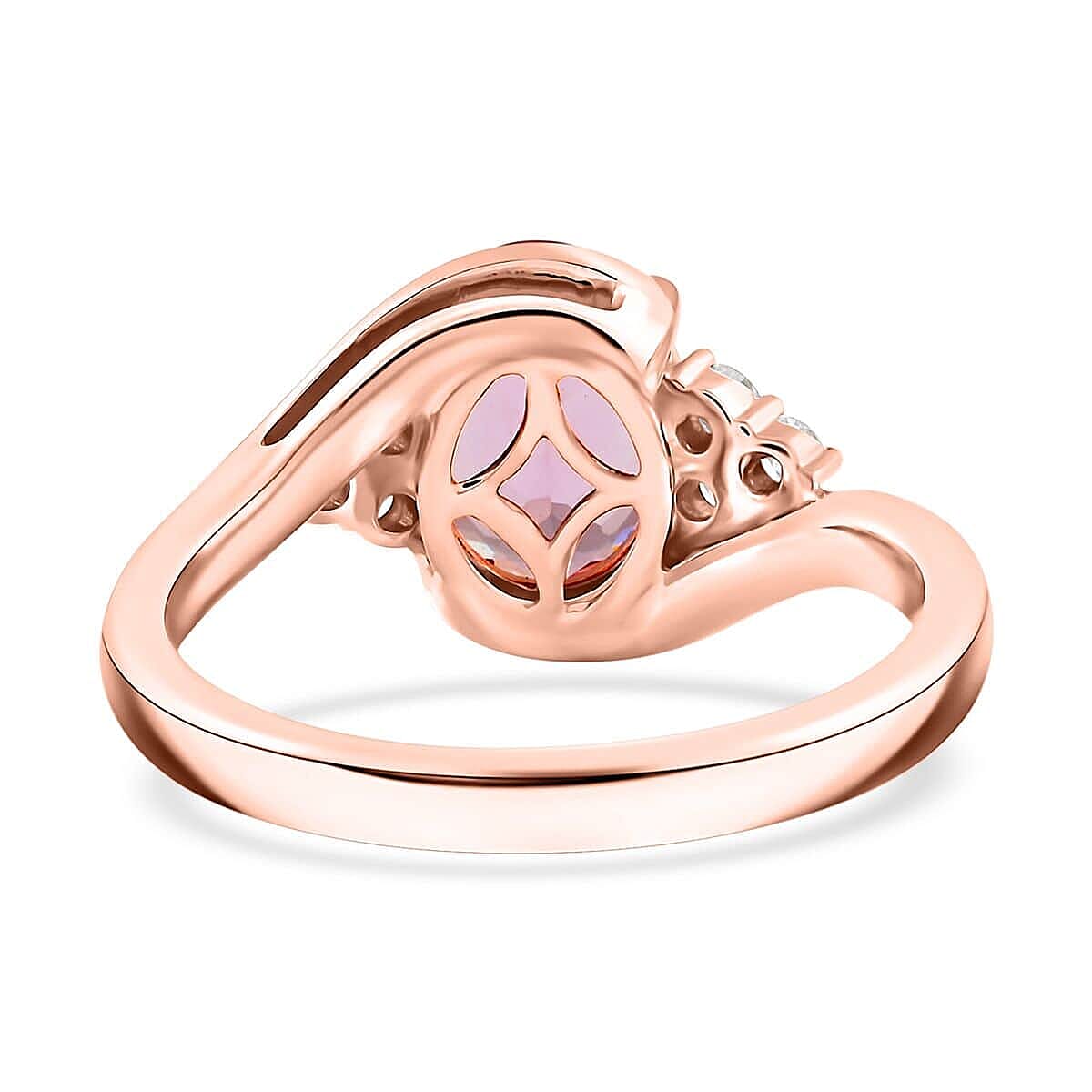 Appraised and Certified 2.25 Ct. Pink Morganite, Diamond Cluster Ring in 10K Rose Gold 7972113 4