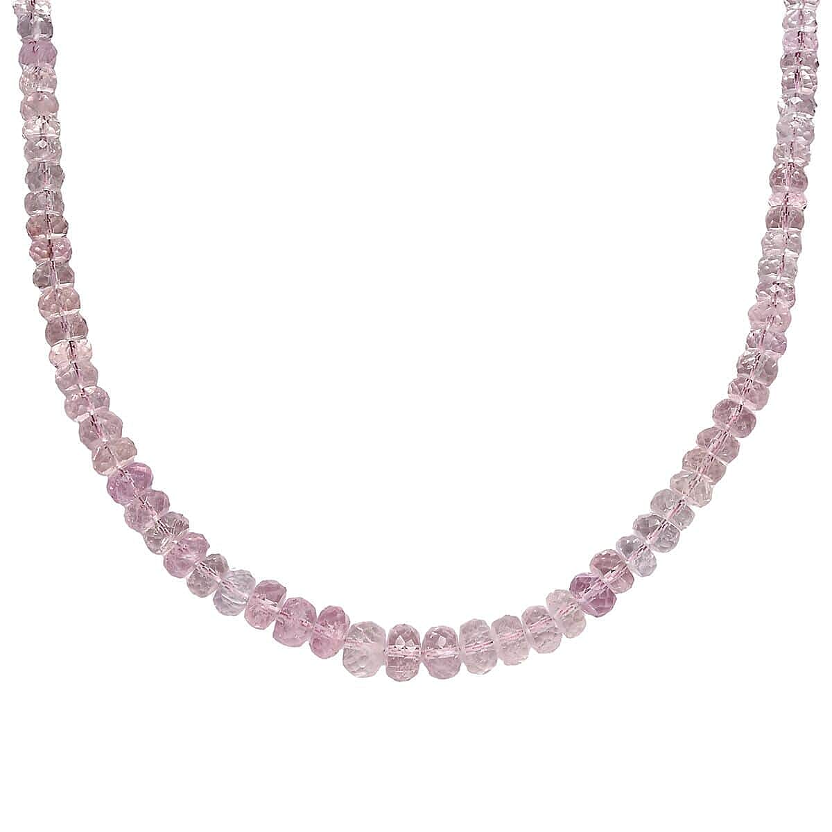Luxoro 14K Rose Gold AGI Certified AAA Morganite Necklace (Size 18 - 2 Ext) 100.00 Ct. 7998385 0