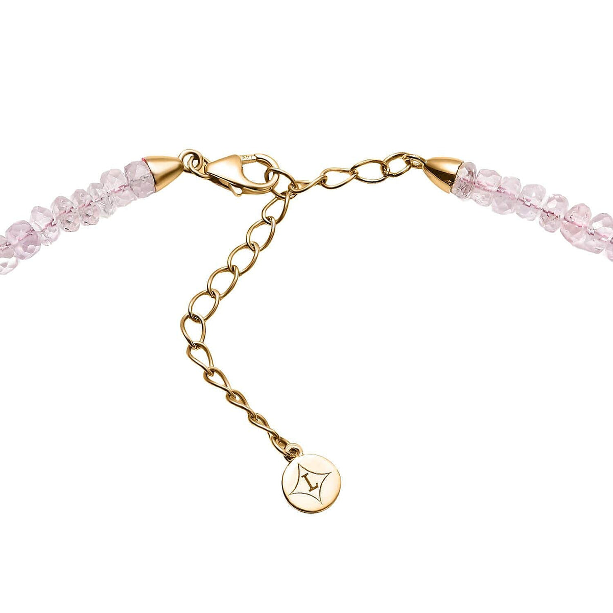 Luxoro 14K Rose Gold AGI Certified AAA Morganite Necklace (Size 18 - 2 Ext) 100.00 Ct. 7998385 5