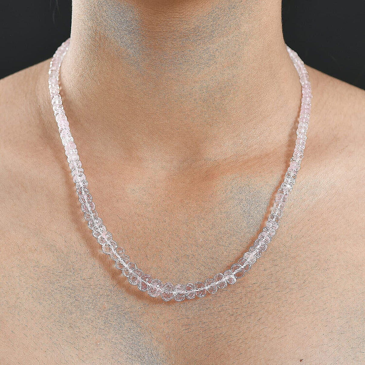 Luxoro 14K Rose Gold AAA Morganite Necklace (Size - 18), Gold Wt.0.82 Gms  110.000  Ct. 8322512 3