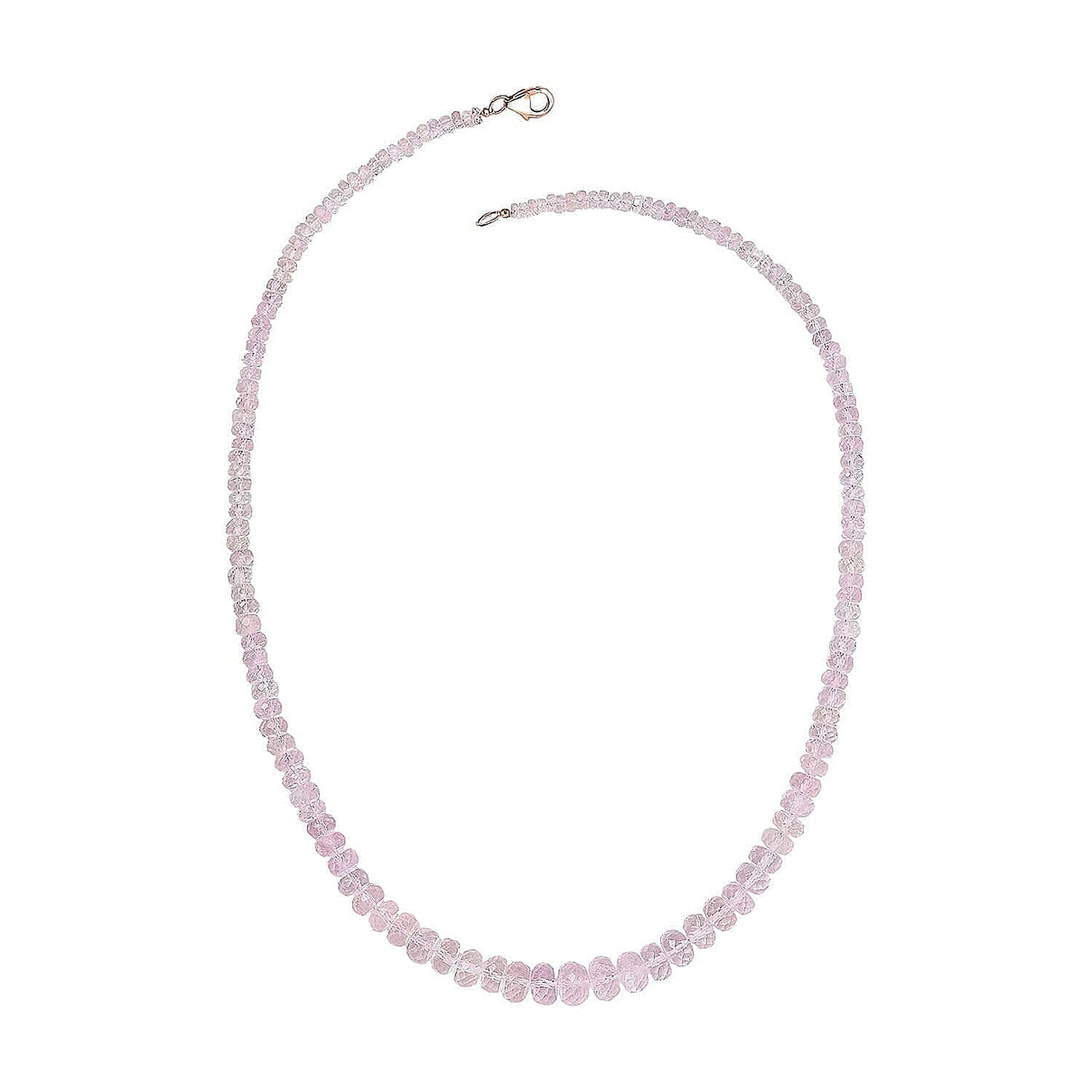 Luxoro 14K Rose Gold AAA Morganite Necklace (Size - 18), Gold Wt.0.82 Gms  110.000  Ct. 8322512 5