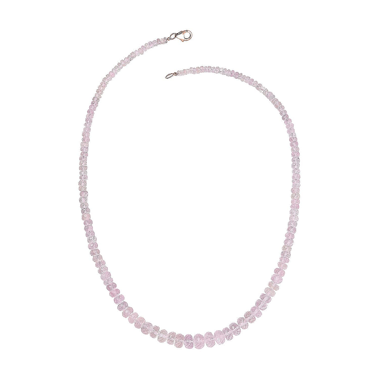 Luxoro 14K Rose Gold AAA Morganite Necklace (Size - 18), Gold Wt.0.82 Gms  110.000  Ct. 8322512 5