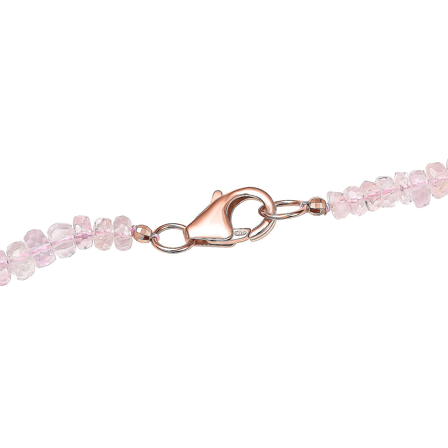 Luxoro 14K Rose Gold AAA Morganite Necklace (Size - 18), Gold Wt.0.82 Gms  110.000  Ct. 8322512 6