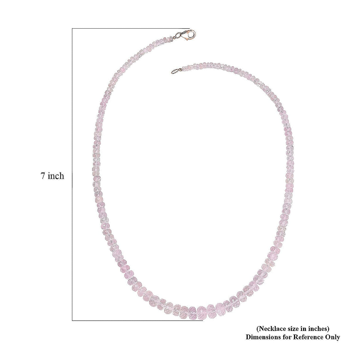 Luxoro 14K Rose Gold AAA Morganite Necklace (Size - 18), Gold Wt.0.82 Gms  110.000  Ct. 8322512 7