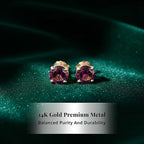 Luxoro 14K Yellow Gold AAA Radiant Ember Garnet Earring, Gold Wt.0.46 Gms  1.200  Ct.