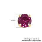 Luxoro 14K Yellow Gold AAA Radiant Ember Garnet Earring, Gold Wt.0.46 Gms  1.200  Ct.