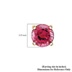 Luxoro 14K Yellow Gold AAA Rubellite Earring, Gold Wt.0.46 Gms  1.100  Ct.
