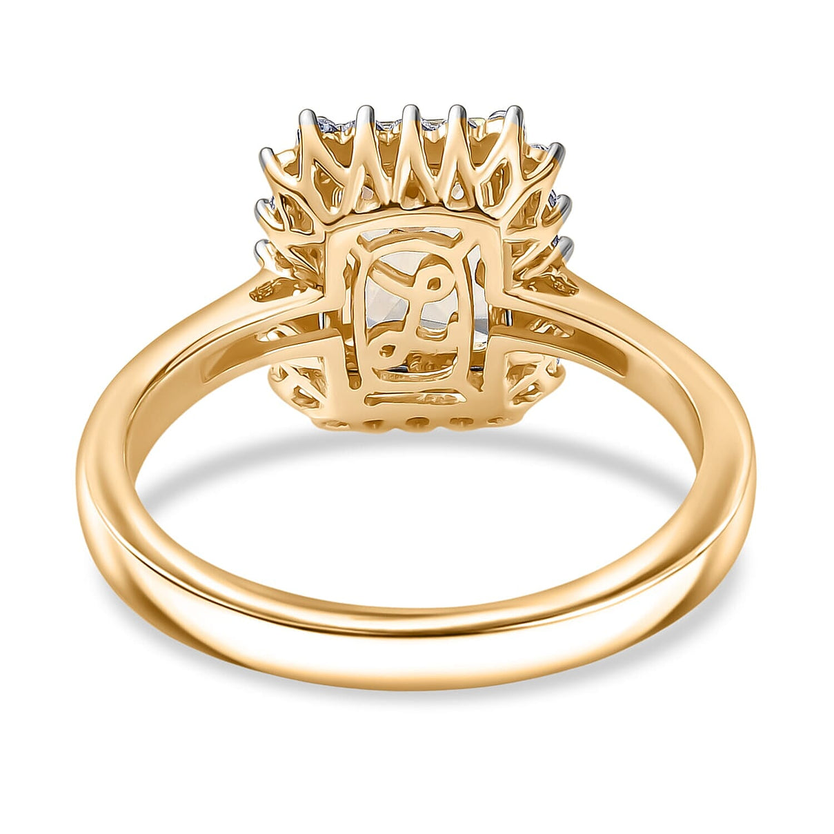 Certified &amp; Appraised LUXORO 14K Yellow Gold AAA Turkizite, White Diamond Halo Ring 8129295 4
