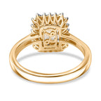 Luxoro 14K Yellow Gold AAA Turkizite, White Diamond I2 Main Stone With Side Stone Ring, Gold Wt.3.5 Gms  3.047  Ct.