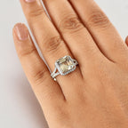 Luxoro 14K Yellow Gold AAA Turkizite, White Diamond I2 Main Stone With Side Stone Ring, Gold Wt.4.14 Gms  5.162  Ct.