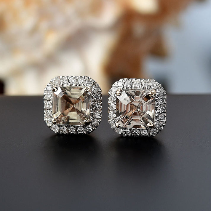 Appraised &amp; Certified LUXORO 14K Yellow Gold AAA Turkizite, White Diamond I2 Earring, 3.00 Ct. 8129536 2