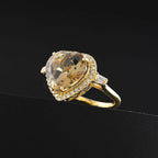 Luxoro  14K Yellow Gold  AAA   Turkizite ,  White Diamond  I2 Ring 7.10 ct,  Gold Wt. 4.7 Gms  7.100  Ct.