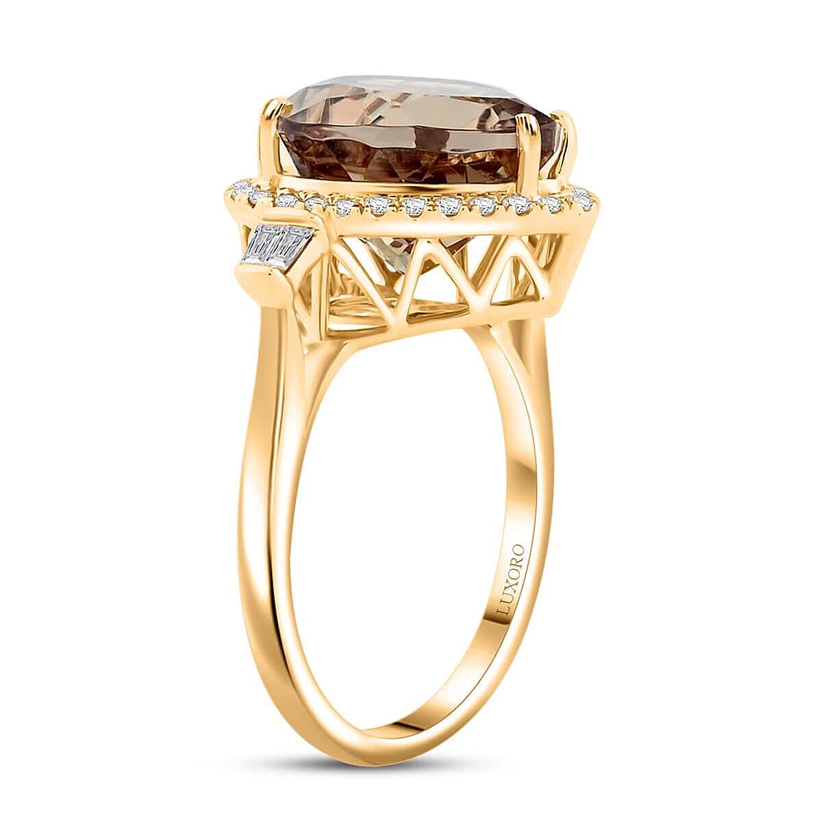 Luxoro  14K Yellow Gold  AAA   Turkizite ,  White Diamond  I2 Ring 7.10 ct,  Gold Wt. 4.7 Gms  7.100  Ct. 7987481 3