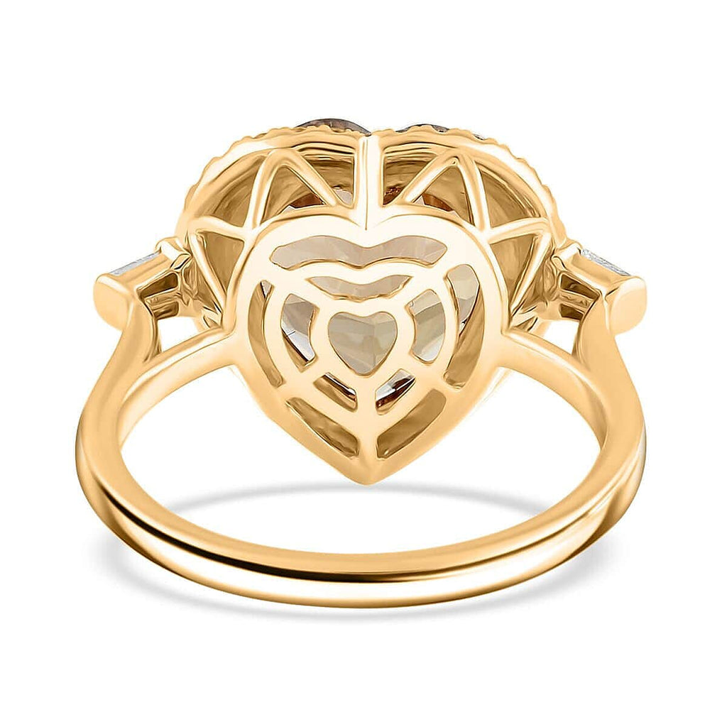 Luxoro  14K Yellow Gold  AAA   Turkizite ,  White Diamond  I2 Ring 7.10 ct,  Gold Wt. 4.7 Gms  7.100  Ct.