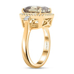 Luxoro 14K Yellow Gold AAA Turkizite, White Diamond I2 Ring, Gold Wt.5.19 Gms  5.960  Ct.