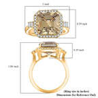 Luxoro 14K Yellow Gold AAA Turkizite, White Diamond I2 Ring, Gold Wt.5.19 Gms  5.960  Ct.
