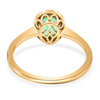 Luxoro 14K Yellow Gold AAA Zambian Emerald, White Diamond I2 Ring, Gold Wt.3.18 Gms  1.400  Ct.