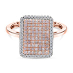 CloseOut Deal - 9K Rose Gold SGL Certified Natural Pink Diamond & White Diamond Ring 0.51 Ct.