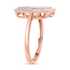 CloseOut Deal - 9K Rose Gold SGL Certified Natural Pink Diamond & White Diamond Ring 0.51 Ct.
