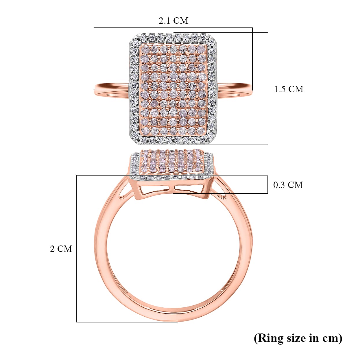 CloseOut Deal - 9K Rose Gold SGL Certified Natural Pink Diamond &amp; White Diamond Ring 0.51 Ct. 8322885 5