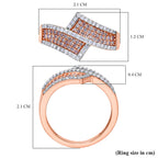 Luxoro 9K Rose Gold SGL Certified Natural Pink Diamond & Natural White Diamond Ring 0.51 Ct.