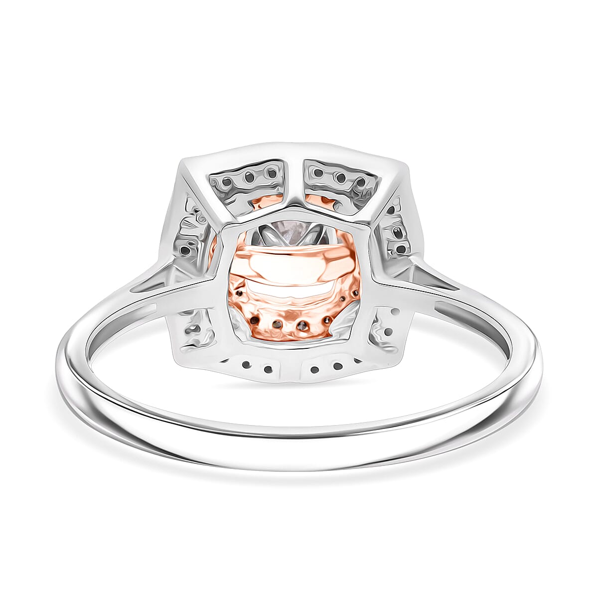 Luxoro 9K Rose Gold White Diamond &amp; Champagne Diamond I3 Ring 8194383 4