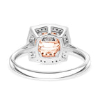 Luxoro 9K Rose Gold White Diamond & Champagne Diamond I3 Ring