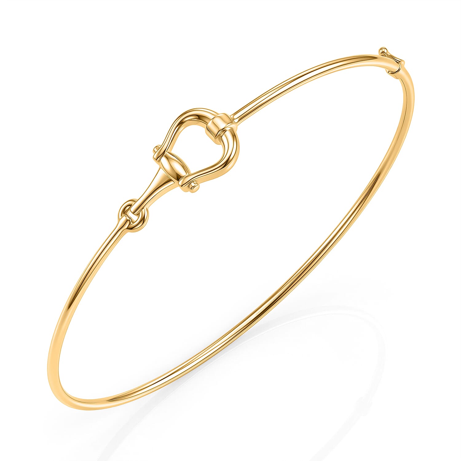 Designer Inspired- 9K Yellow Gold Snaffle Bangle 7.5 Inch 8412280 4