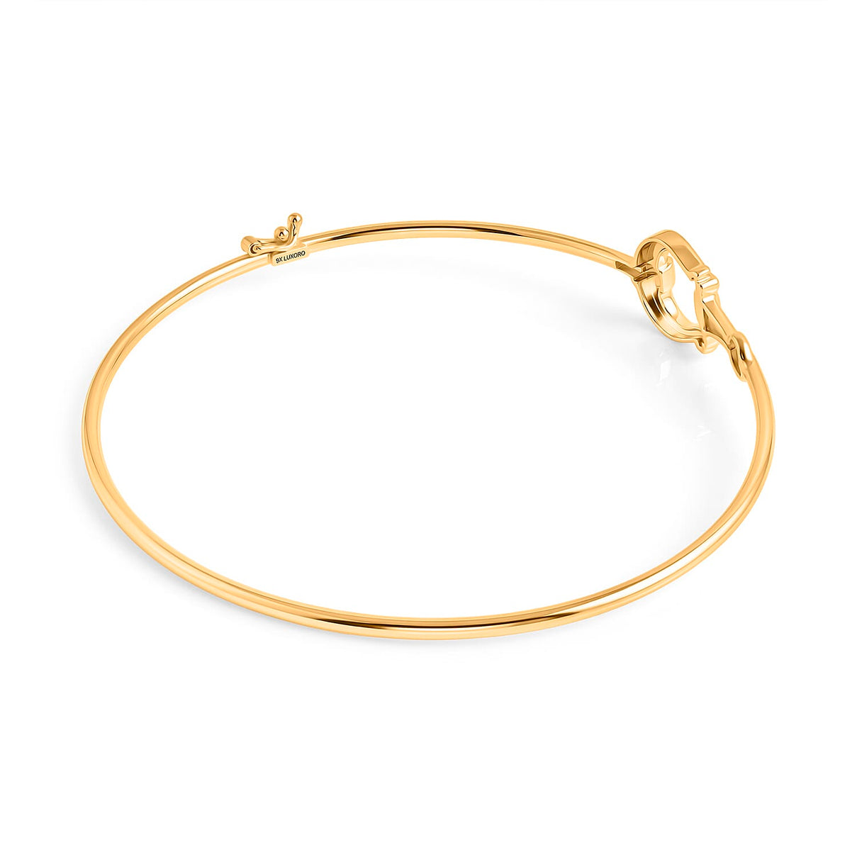 Designer Inspired- 9K Yellow Gold Snaffle Bangle 7.5 Inch 8412280 5
