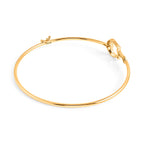 Designer Inspired- 9K Yellow Gold Snaffle Bangle (Size - 7.5)