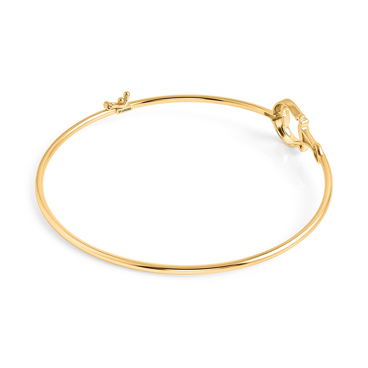 Designer Inspired- 9K Yellow Gold Snaffle Bangle 7.5 Inch 8412280 5
