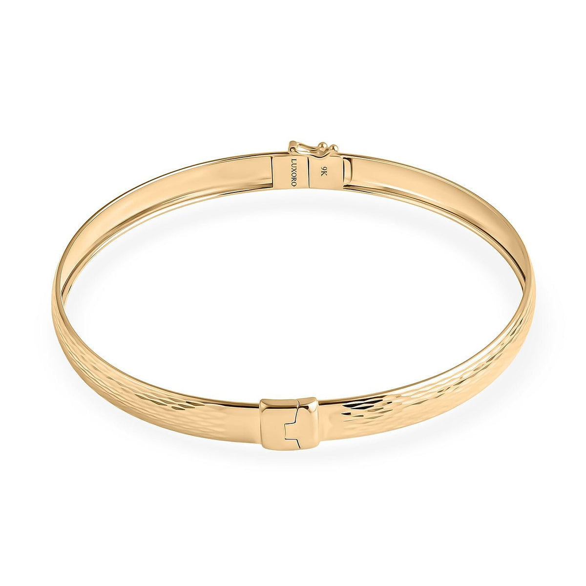 Luxoro 9K Yellow Gold 6MM Bangle 7.5 Inch 8265654 4