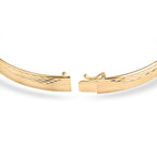 Mega Close Out Deal - 9K Yellow Gold Diamond-Cut Bangle (Size 7.5), Gold Wt. 4.30 Gms.