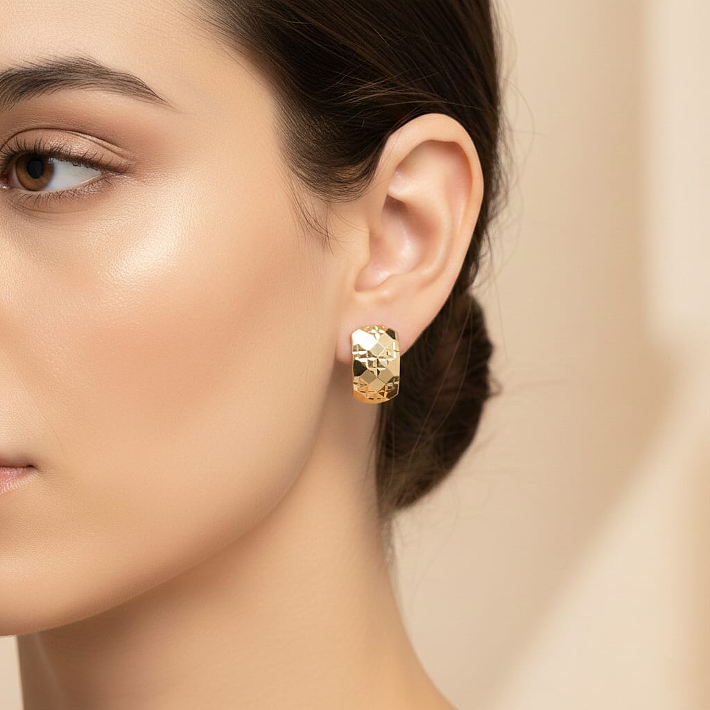 9K Yellow Gold Earring with French Clip 8411988 2
