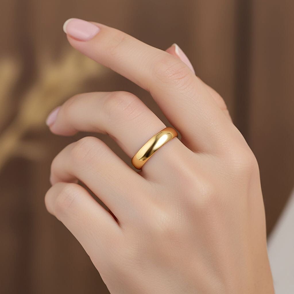 Pick Of The Show - 9K Yellow Gold Bold Band Ring 8265584 2