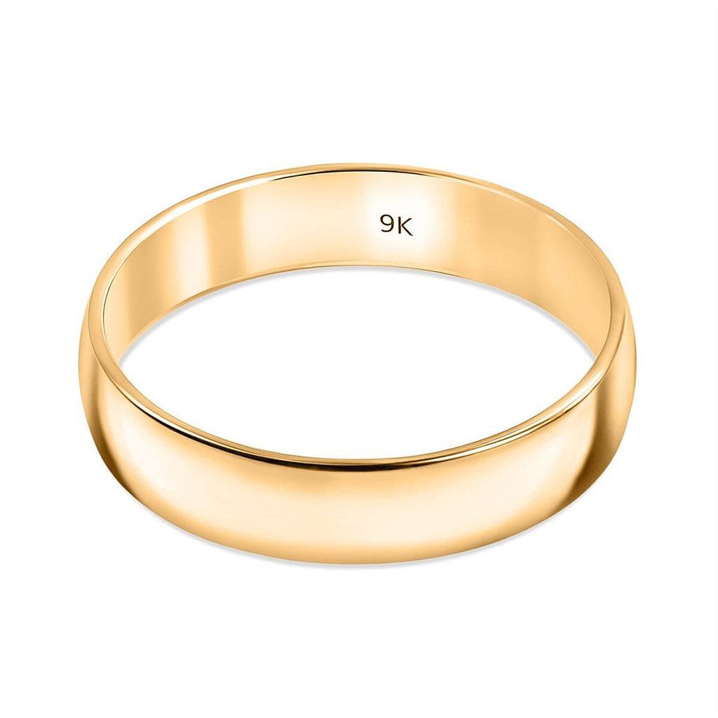 9K Yellow Gold Bold Band Ring