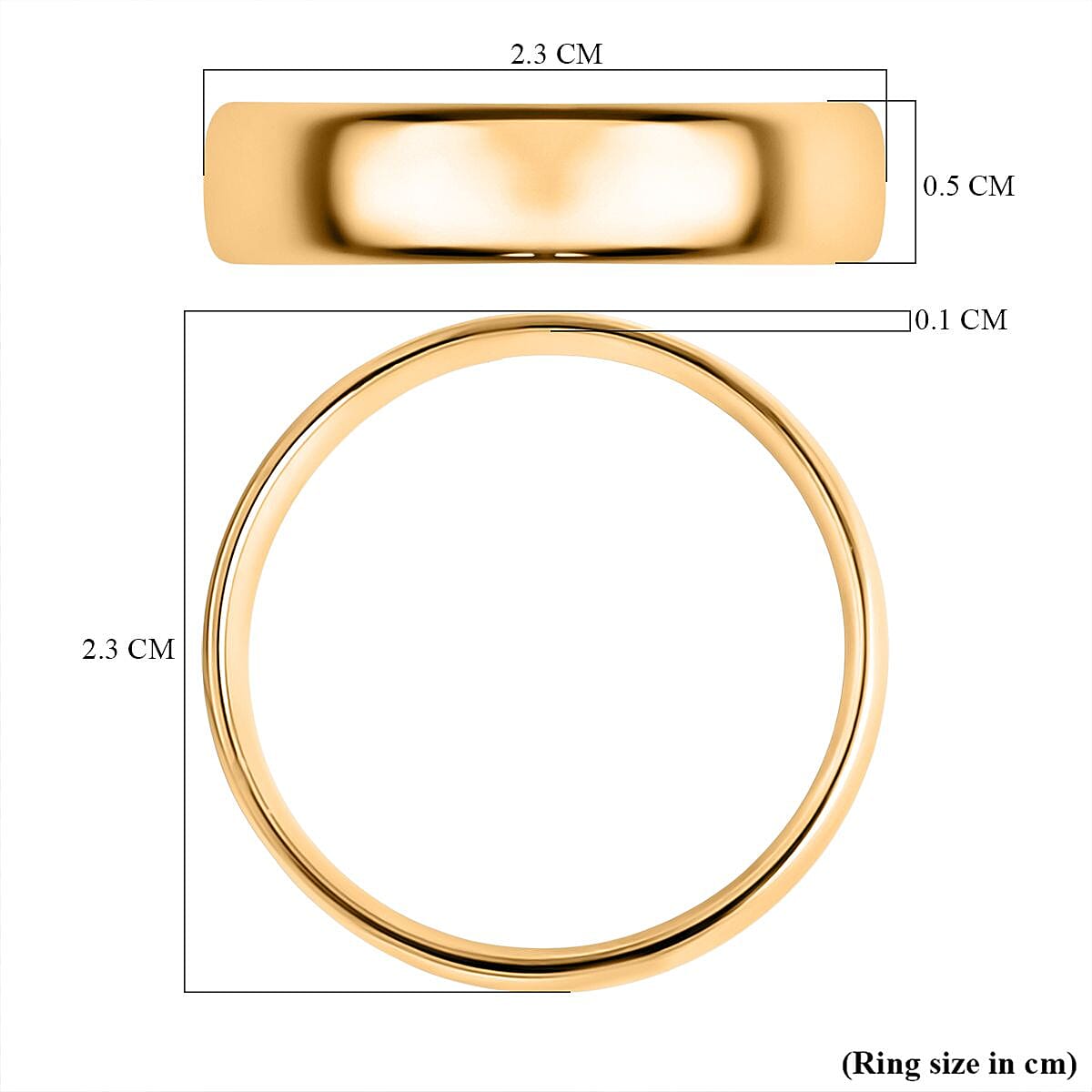 Pick Of The Show - 9K Yellow Gold Bold Band Ring 8265584 5