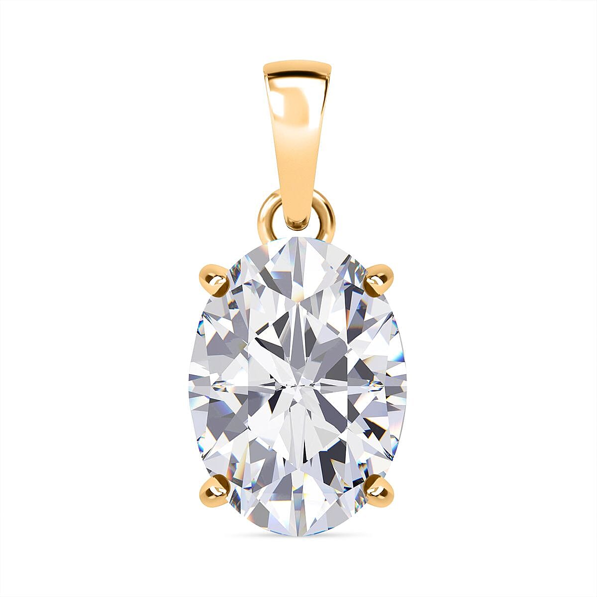 Moissanite Solitaire pendant in 10K Yellow Gold 8216322 0