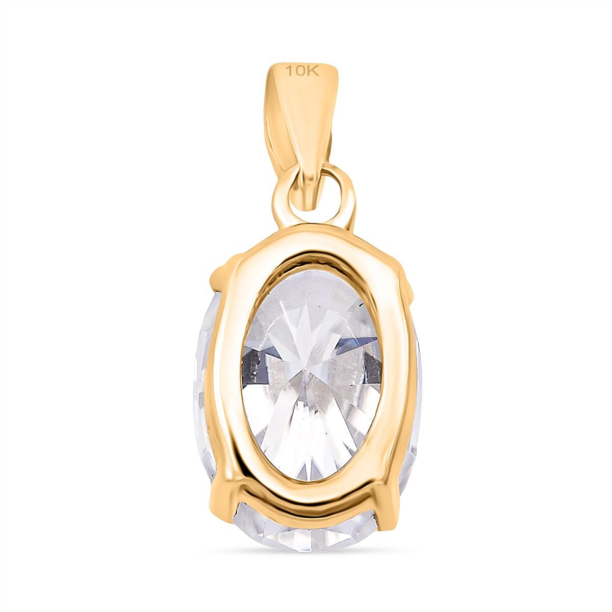 Moissanite Solitaire pendant in 10K Yellow Gold 8216322 4