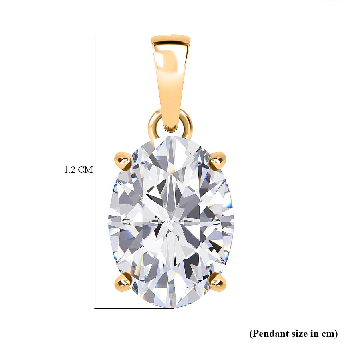 Moissanite Solitaire pendant in 10K Yellow Gold 8216322 5