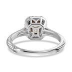 Luxuriant 14K White Gold Lab Grown Pink Diamond & Lab Grown White Diamond Ring 1.10 Ct.