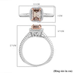 Luxuriant 14K White Gold Lab Grown Pink Diamond & Lab Grown White Diamond Ring 1.10 Ct.