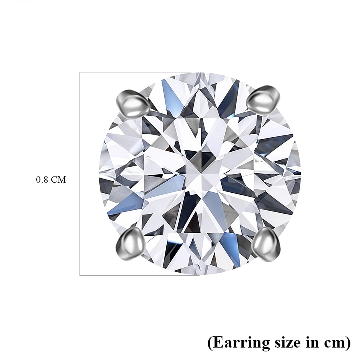 LUXURIANT 3 Ct. Lab Grown Diamond Solitaire Stud Earrings in 14K White Gold SGL Certified (SI-GH) 8249658 6