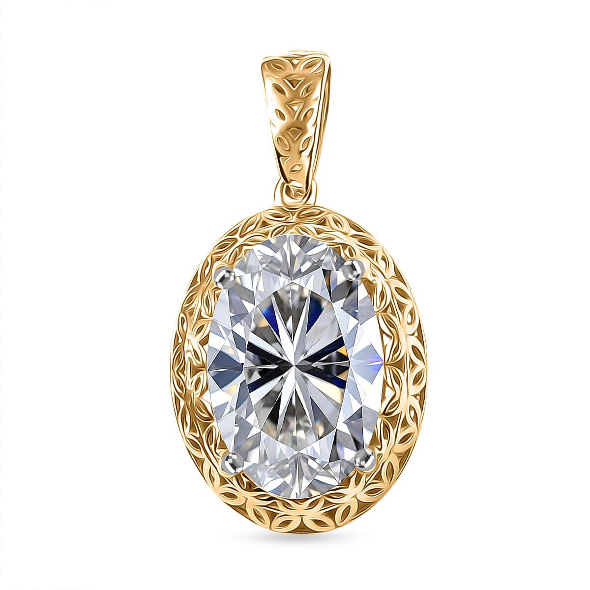 LUXURIANT 2 Ct. Lab Grown Diamond Solitaire Pendant in 14K Yellow Gold 8360298 0