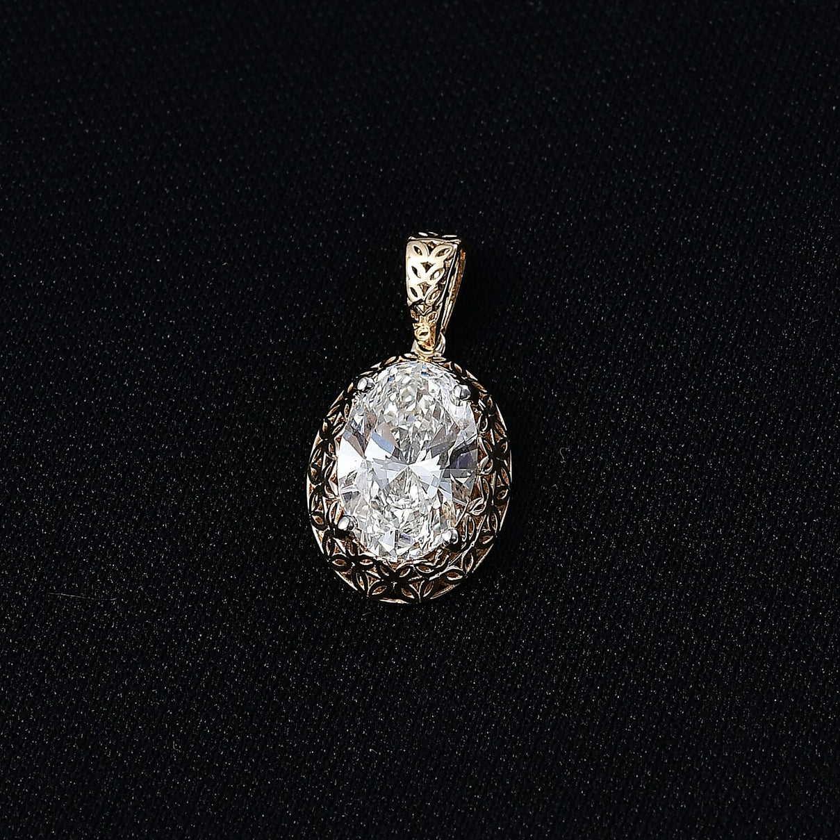 LUXURIANT 2 Ct. Lab Grown Diamond Solitaire Pendant in 14K Yellow Gold 8360298 2