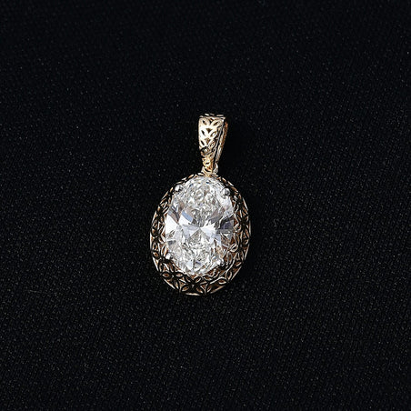 LUXURIANT IGI Certified 2 Ct. Lab Grown Diamond VS E-F Solitaire Pendant in 14K Yellow Gold 8360298 2