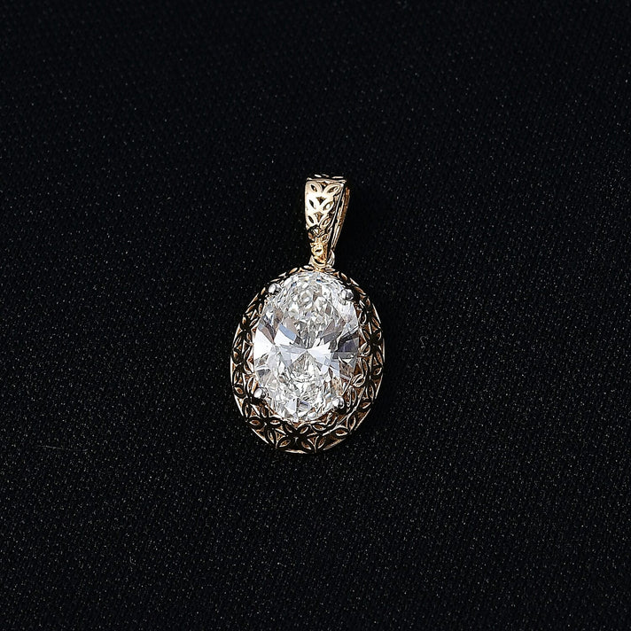 LUXURIANT 2 Ct. Lab Grown Diamond Solitaire Pendant in 14K Yellow Gold 8360298 2